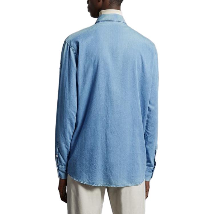 Moncler SS23 Solid Color Long Sleeve Shirt for Men. I10912F00004596RT77A 圖 4