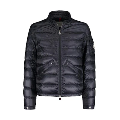 Moncler SS23 Solid Color Stand Collar Down Jacket Navy Blue 1A11000-53279-776