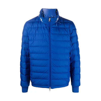 Moncler SS23 Solid Color Zip-Up Down Jacket Blue I10911A0000454A8175N