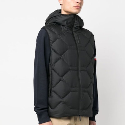 Moncler SS23 Solid Quilted Down Hooded Vest Black (). I10911A00031596IU999 Purchase Moncler SS23 Solid Quilted Down Hooded Vest Black (). I10911A00031596IU999