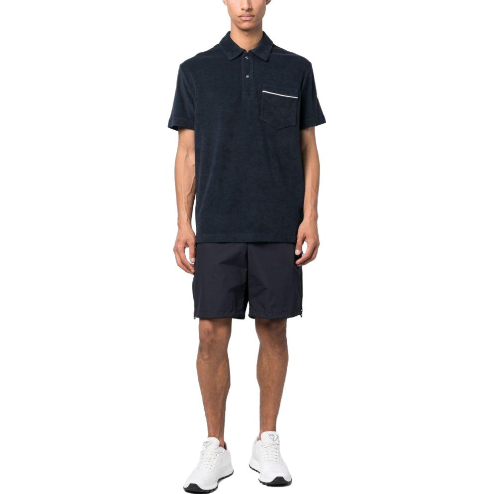 Lookbook Moncler SS23 素面直筒抽繩短褲 海軍藍特別版 I10912B0001254A91