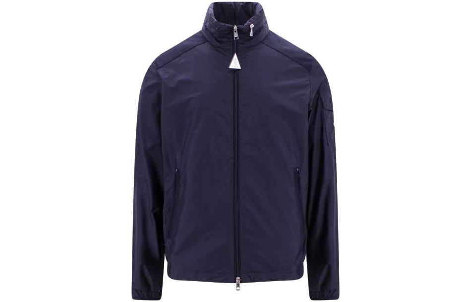 Moncler SS23 Solid Zip-Up Jacket Deep Navy Blue 1A0015868352778
