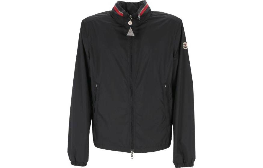 Moncler SS23 Solid Zip-Up Jacket Navy Blue 1A0016154A81778