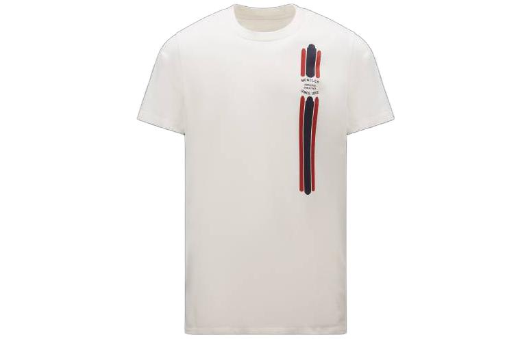 Moncler SS23 Striped Casual Pullover Short Sleeve T-Shirt Men Off-White I10918C00024M2643034 圖 2