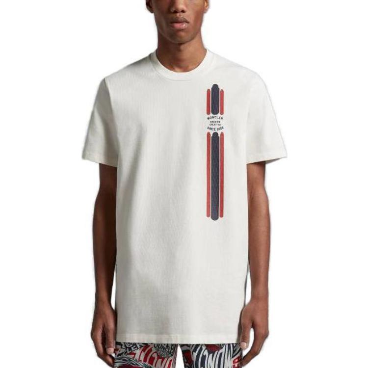 Moncler SS23 Striped Casual Pullover Short Sleeve T-Shirt Men Off-White I10918C00024M2643034 圖 3