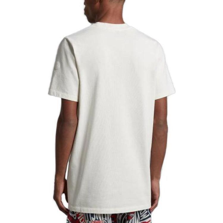 Moncler SS23 Striped Casual Pullover Short Sleeve T-Shirt Men Off-White I10918C00024M2643034 圖 4