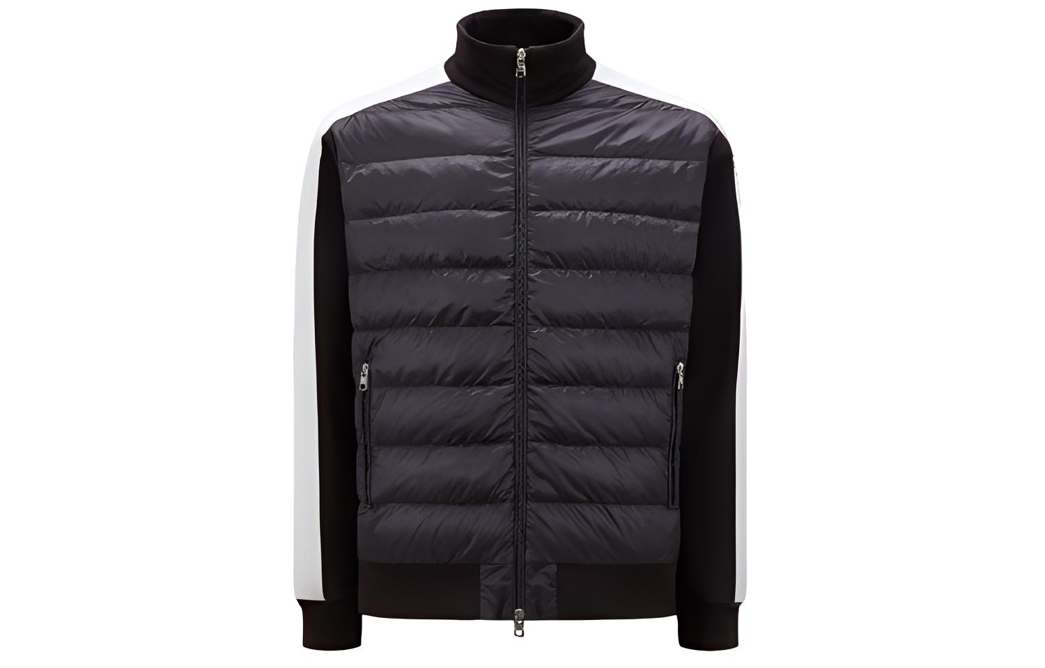 Moncler SS23 Striped Detail Zipper Hoodless Down Jacket Unisex. I10918G00009809KZ999