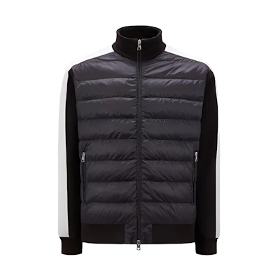Moncler SS23 Striped Detail Zipper Hoodless Down Jacket Unisex. I10918G00009809KZ999