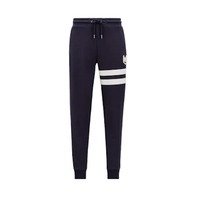 Moncler SS23 Striped Drawstring Knit Joggers Blue I10918H00006809KR778