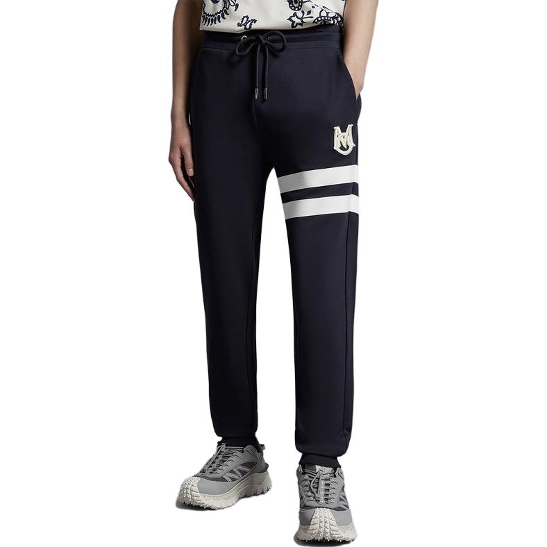 Lookbook Moncler SS23 Striped Drawstring Knit Joggers  Blue I10918H00006809KR778