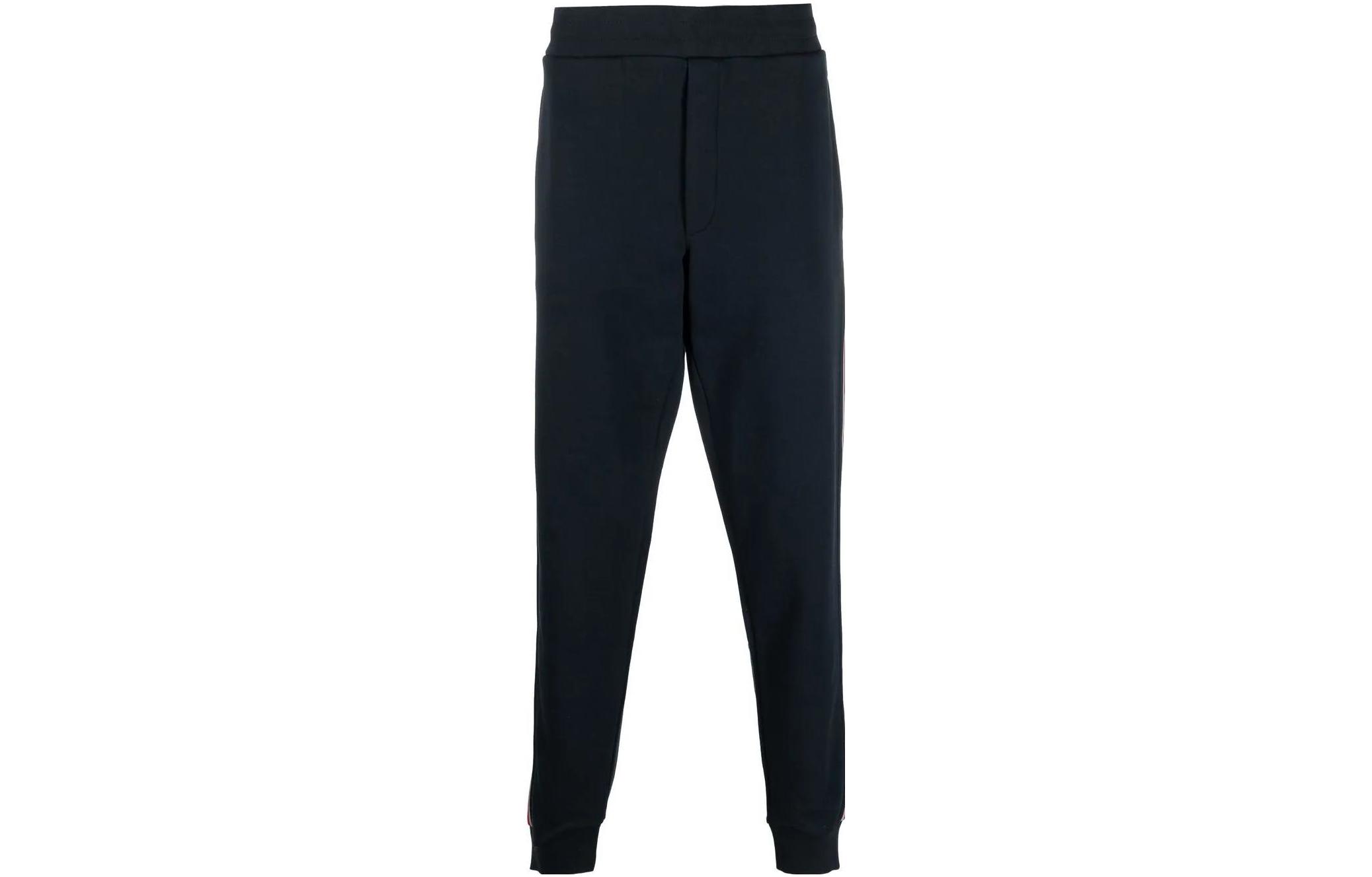 Order Moncler SS23 Striped Logo Patch Casual Sweatpants  - Blue. I10918H00030V8162778