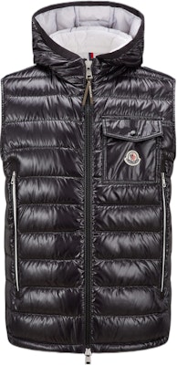 Moncler SS23 Unisex Black Logo Patch Hooded Vest Jacket I10911A00068M1592999 Order Moncler SS23 Unisex Black Logo Patch Hooded Vest Jacket I10911A00068M1592999