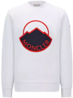 Moncler SS23 White Crewneck Pullover Sweatshirt with Logo Print I10918G00046899YE002 Moncler SS23 White Crewneck Pullover Sweatshirt with Logo Print I10918G00046899YE002