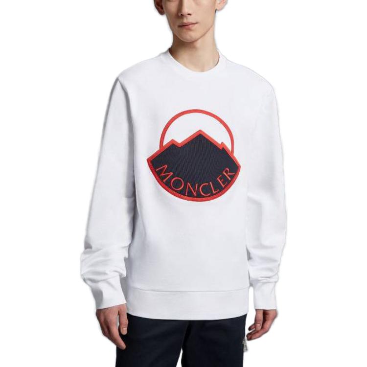 Shop 蒙克莱 SS23 白色圆领印花标志卫衣 I10918G00046899YE002