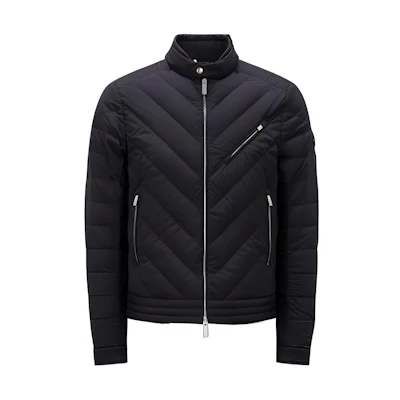 Moncler SS23 White Goose Down Jacket with Half-Zip High Collar I10911A00050595FK999
