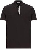 Moncler SS24 Black Casual Letter Short Sleeve Polo Shirt. J10918A0000289A16999 Moncler SS24 Black Casual Letter Short Sleeve Polo Shirt. J10918A0000289A16999