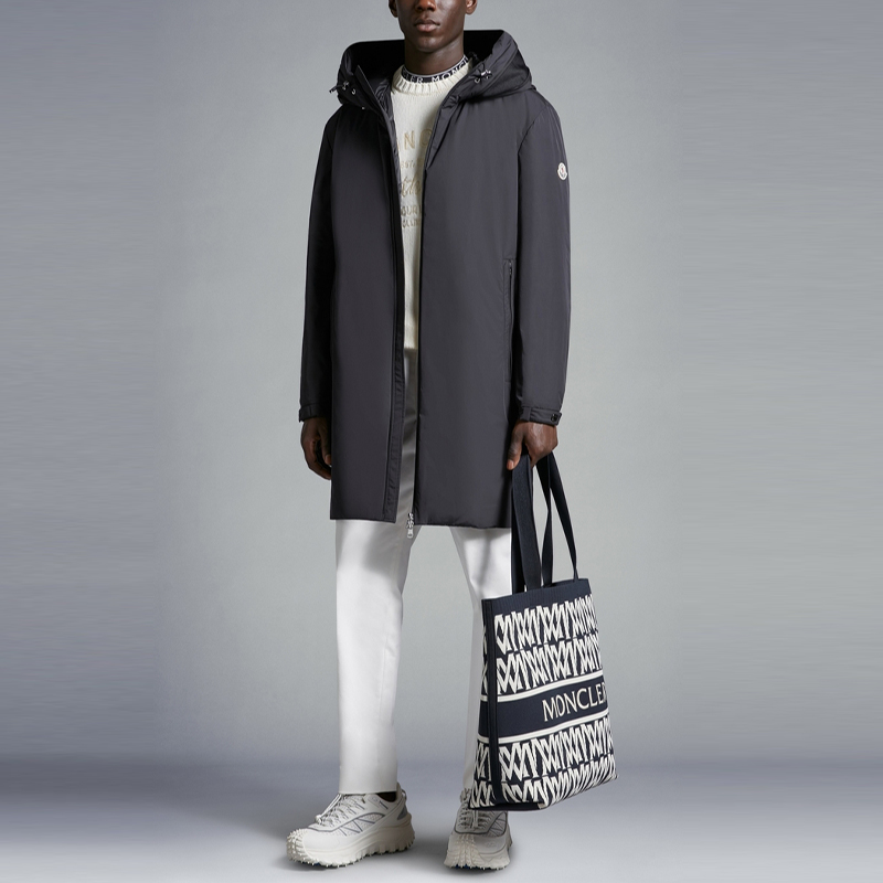 Moncler SS24  Black Hooded Long Sleeve Down Jacket with Letter Print J10911C0000254A91999 圖 3