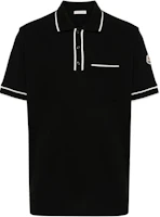 Moncler SS24 Black Slim Fit Short Sleeve Polo Shirt. J10918A0000489A16999 Moncler SS24 Black Slim Fit Short Sleeve Polo Shirt. J10918A0000489A16999