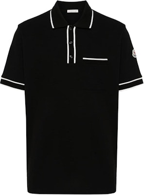 Moncler SS24 Black Slim Fit Short Sleeve Polo Shirt. J10918A0000489A16999 Order Moncler SS24 Black Slim Fit Short Sleeve Polo Shirt. J10918A0000489A16999