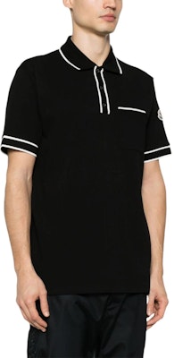 Moncler SS24 Black Slim Fit Short Sleeve Polo Shirt. J10918A0000489A16999 Purchase Moncler SS24 Black Slim Fit Short Sleeve Polo Shirt. J10918A0000489A16999