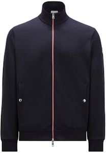 Moncler SS24 Sudadera Azul Medianoche con Cremallera y Detalles Tricolor. J10918G00067809KR778 Buy Moncler SS24 Sudadera Azul Medianoche con Cremallera y Detalles Tricolor. J10918G00067809KR778