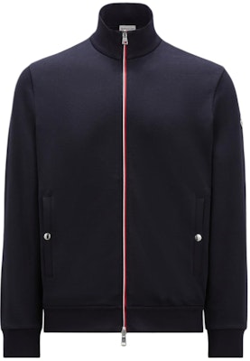 Moncler SS24 Sudadera Azul Medianoche con Cremallera y Detalles Tricolor. J10918G00067809KR778 Buy Moncler SS24 Sudadera Azul Medianoche con Cremallera y Detalles Tricolor. J10918G00067809KR778