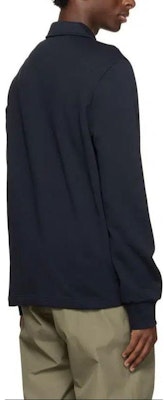 Moncler SS24 Kaos Polo Lengan Panjang Biru Navy dengan Cetakan Huruf. I20918G00078809KR778 Shop Moncler SS24 Kaos Polo Lengan Panjang Biru Navy dengan Cetakan Huruf. I20918G00078809KR778