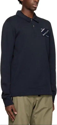 Moncler SS24 Kaos Polo Lengan Panjang Biru Navy dengan Cetakan Huruf. I20918G00078809KR778 Purchase Moncler SS24 Kaos Polo Lengan Panjang Biru Navy dengan Cetakan Huruf. I20918G00078809KR778