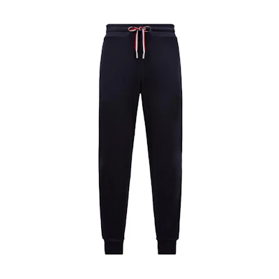 Moncler SS24 Navy Loose-Fit Drawstring Casual Pants with Side Pockets. J10918H00003899WC778