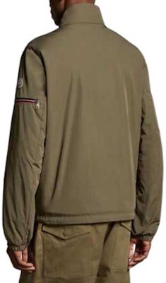 蒙克莱 SS24 军绿色Ruinette徽标拉链夹克 J10911A0011854A91823 Shop 蒙克莱 SS24 军绿色Ruinette徽标拉链夹克 J10911A0011854A91823