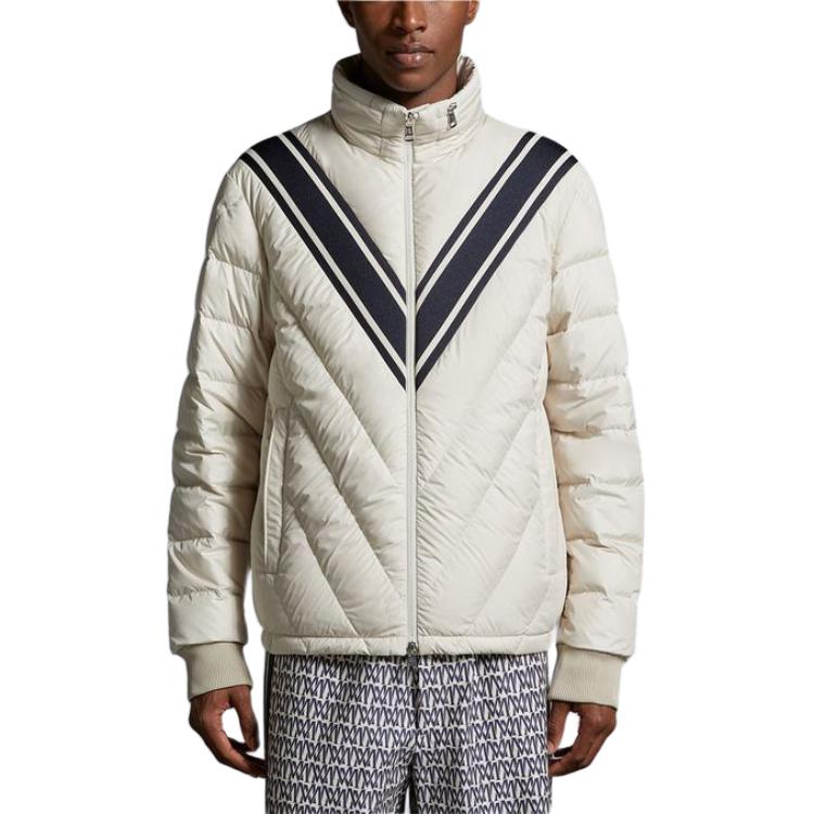 Moncler SS24  Short Puffer Jacket Beige with Print Design. J10911A00005549SK20F 圖 3