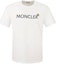 Buy Moncler SS24 White Logo Print Crewneck Short Sleeve T-Shirt. J10918C000578390T001