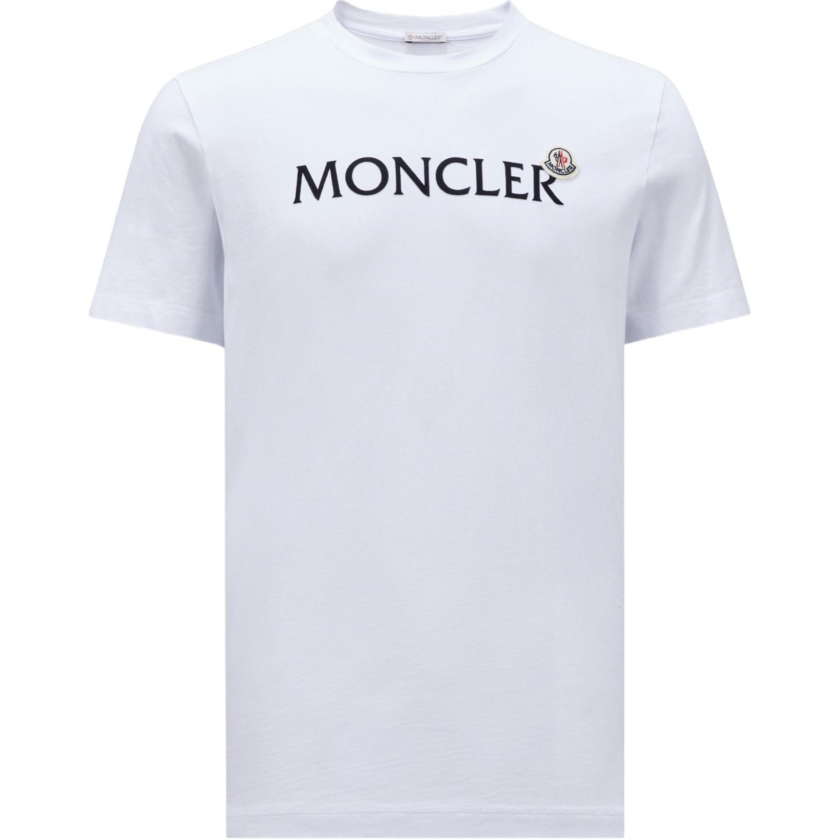 Order Camiseta Blanca Moncler SS24 con Diseño de Logo en Relieve. J20918C000248390T001
