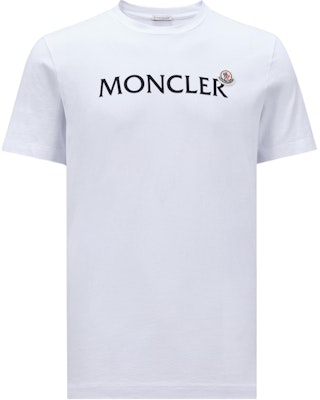 Moncler SS24 White T-Shirt with Flocked Logo Design J20918C000248390T001 Order Moncler SS24 White T-Shirt with Flocked Logo Design J20918C000248390T001