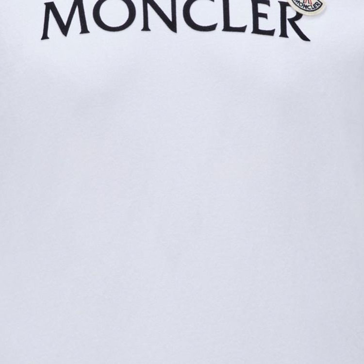 Details for Camiseta Blanca Moncler SS24 con Diseño de Logo en Relieve. J20918C000248390T001