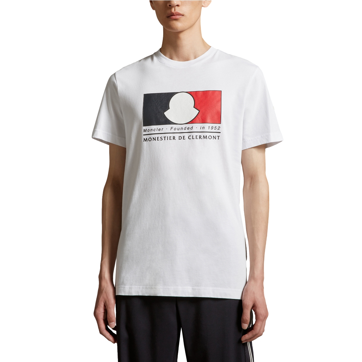 Moncler SS24  White T-Shirt with Tricolor Logo Design. J10918C000198390T002 圖 3