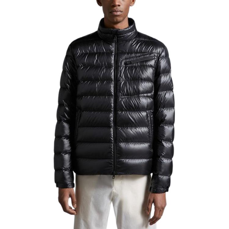 Moncler SS24  Zip-Up Black Down Jacket - Solid Color Short Style J10911A00080595ZZ991 圖 3