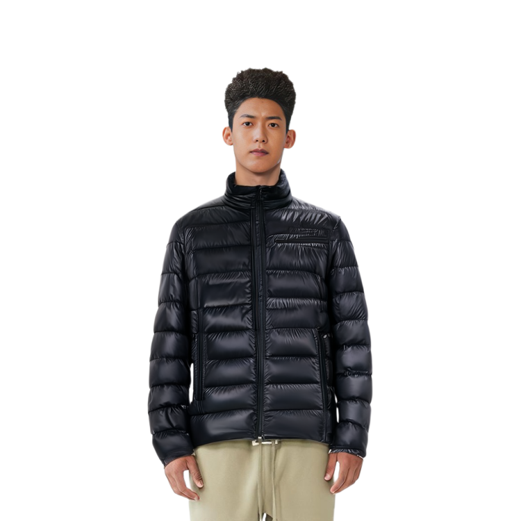 Moncler SS24  Zip-Up Black Down Jacket - Solid Color Short Style J10911A00080595ZZ991 圖 6