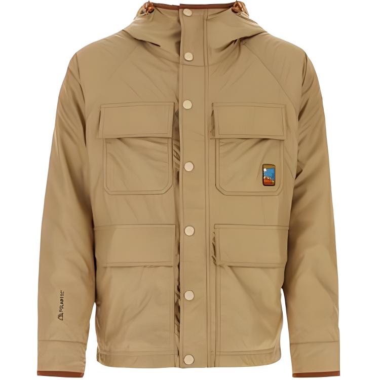 Moncler SS24 Casual Khaki Hooded Long-Sleeve Jacket Coat 1B0000154A3E226