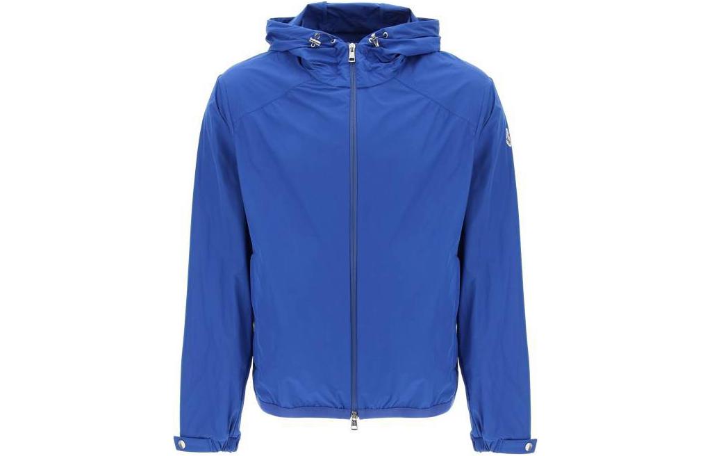 Moncler SS24 CLAPIER Blue Fitted Zip-Up Hoodie Jacket 1A0009854A917-3LM
