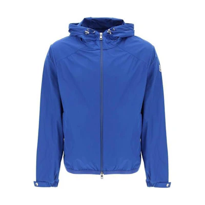 Moncler SS24 CLAPIER Blue Fitted Zip-Up Hoodie Jacket 1A0009854A917-3LM