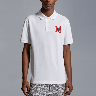 Moncler SS24 Dragon Series Kaos Polo Bordir Putih J10918A0000889A16002 Lookbook Moncler SS24 Dragon Series Kaos Polo Bordir Putih J10918A0000889A16002