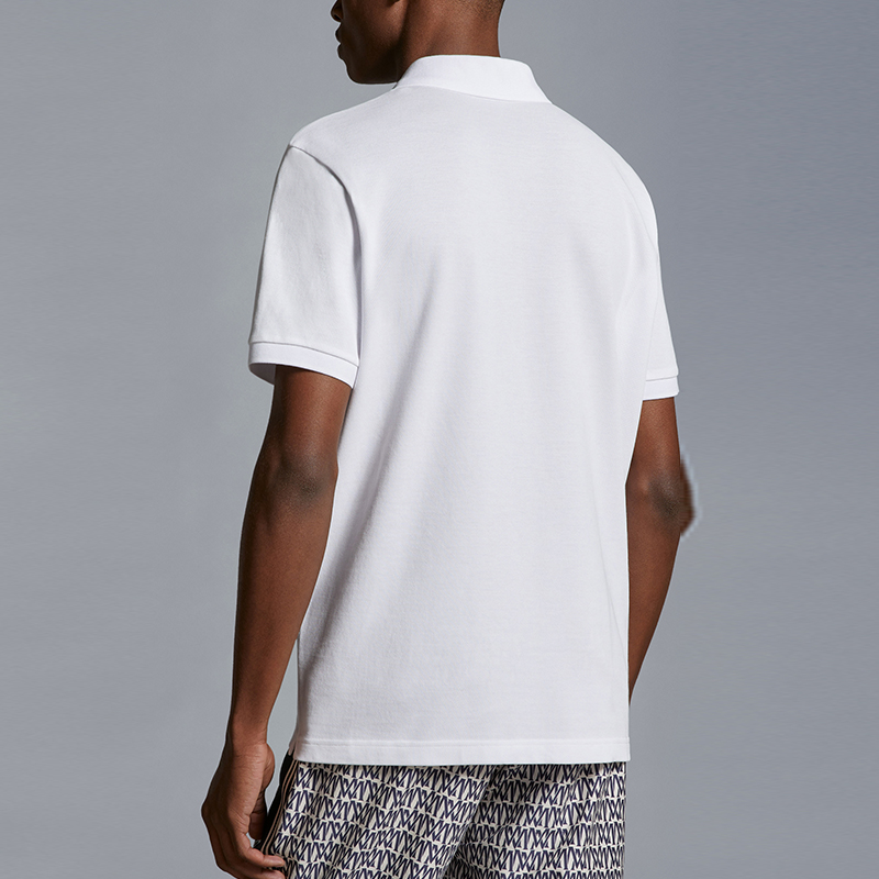 Purchase Moncler SS24 龍系列 刺繡白色POLO衫 J10918A0000889A16002