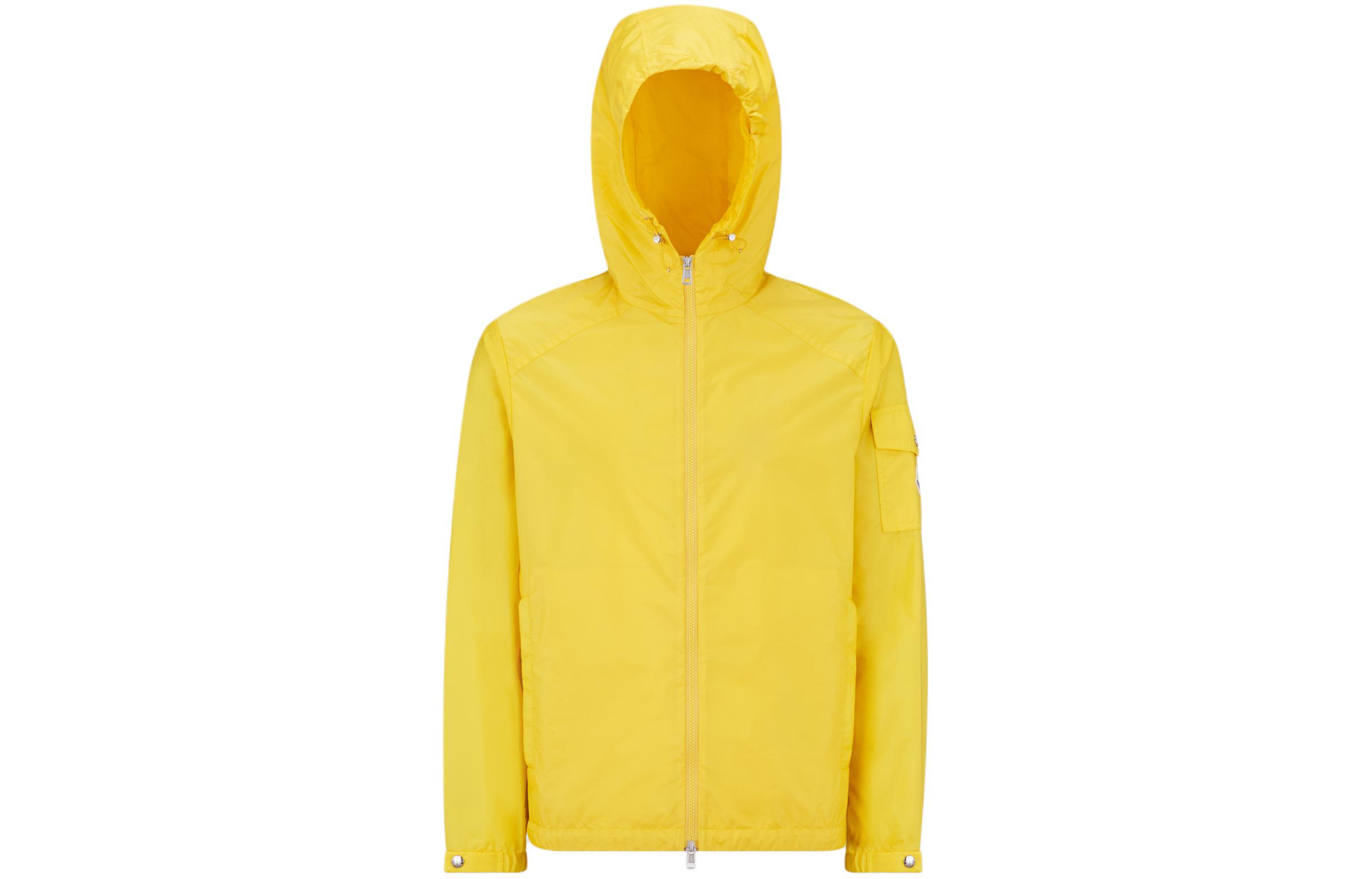 Moncler SS24 ETIACHE Nylon Hooded Windbreaker Jacket Yellow  Coat J10911A001015968E10O