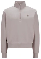 Moncler SS24 Fleece Half-Zip High Collar Sweatshirt Gray Pink J10918G00022899V464D Moncler SS24 Fleece Half-Zip High Collar Sweatshirt Gray Pink J10918G00022899V464D