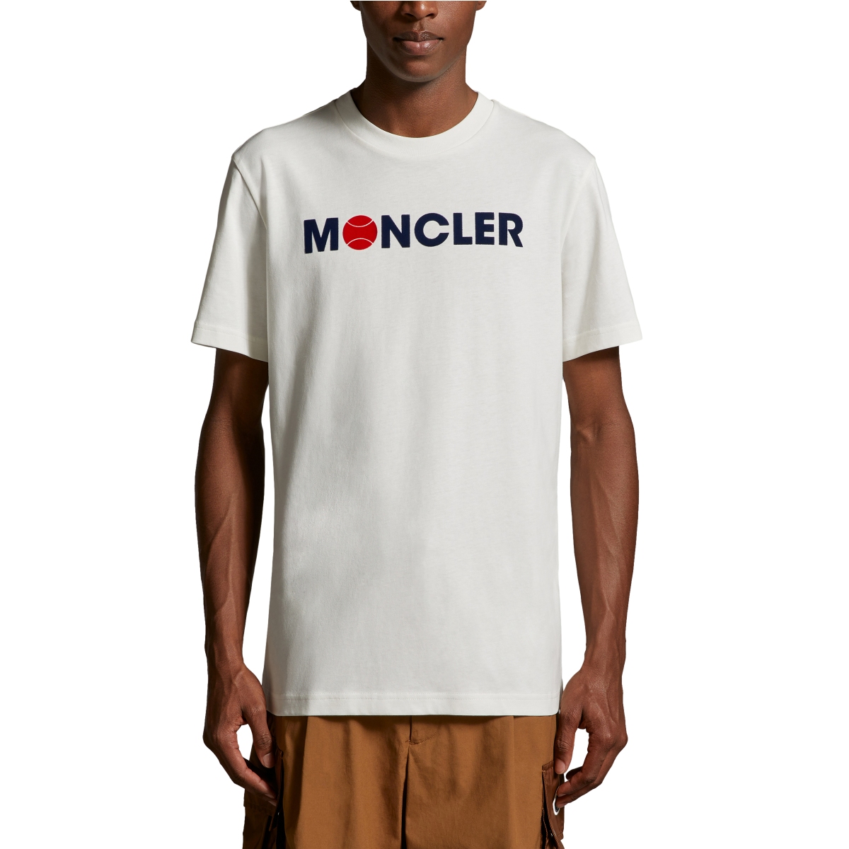 Moncler SS24 Flocked Tennis Logo Unisex Crewneck T-Shirt White J10918C00008829HP034 圖 3
