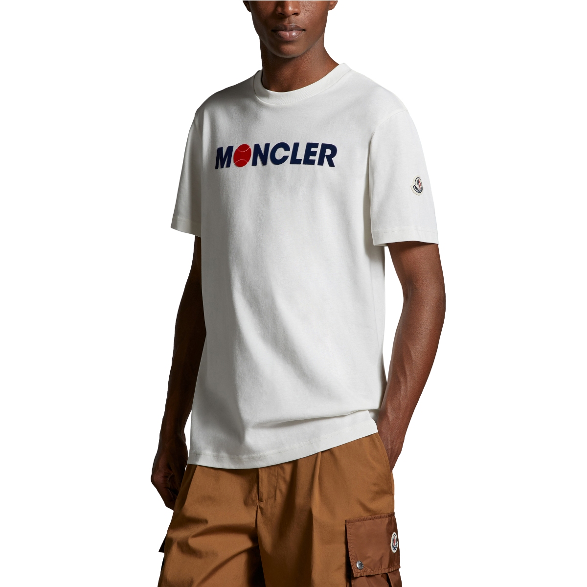 Moncler SS24 Flocked Tennis Logo Unisex Crewneck T-Shirt White J10918C00008829HP034 圖 4