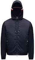 Moncler SS24 Grimpeurs Logo Patch Hooded Zip Jacket Blue for Men. J10911A0009054155743 Moncler SS24 Grimpeurs Logo Patch Hooded Zip Jacket Blue for Men. J10911A0009054155743