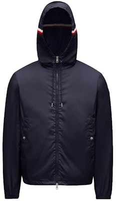 Moncler SS24 男士蓝色徽标连帽拉链夹克 J10911A0009054155743 Buy Moncler SS24 男士蓝色徽标连帽拉链夹克 J10911A0009054155743