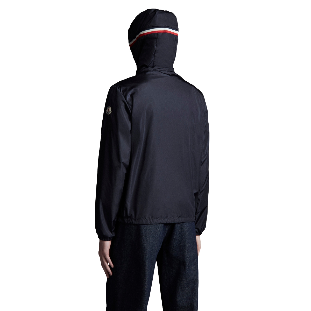 Purchase Moncler SS24 男士蓝色徽标连帽拉链夹克 J10911A0009054155743